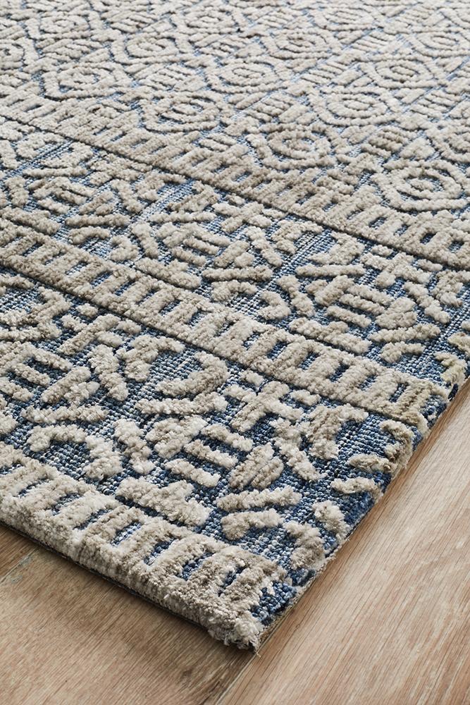 Miriam Navy Grey Rug