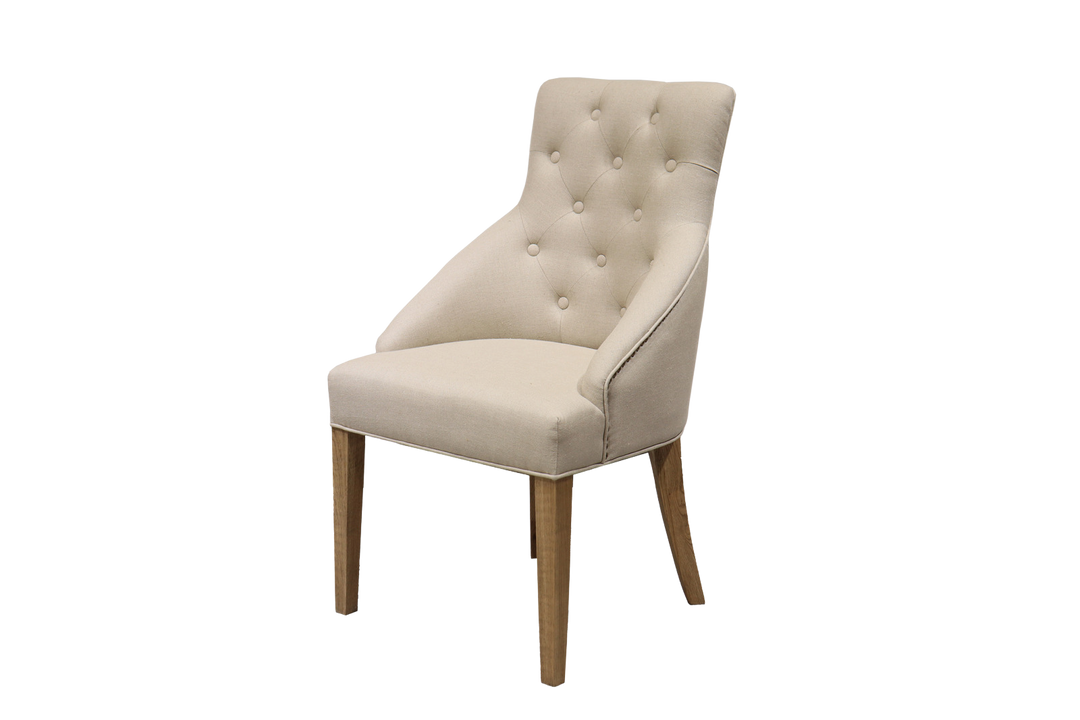 Leopold Upholstered Linen Dining Chair