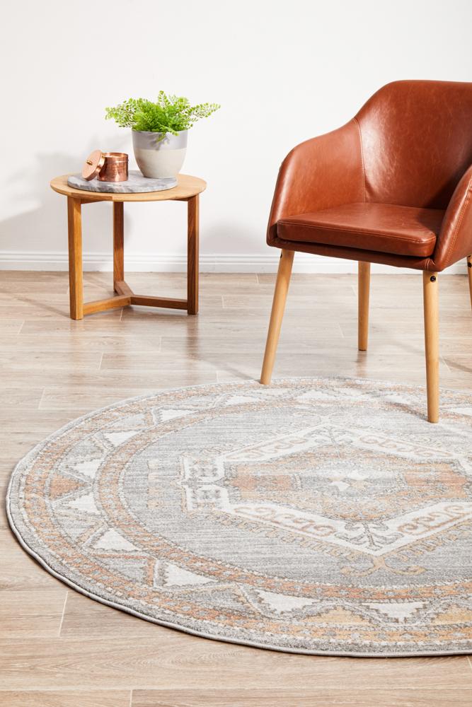 Mayfair Caitlen Grey Round Rug