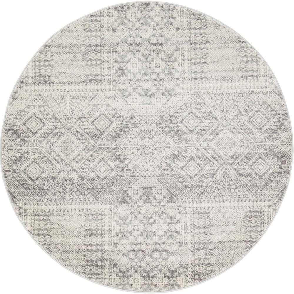 Zelda Silver Grey Round Rug