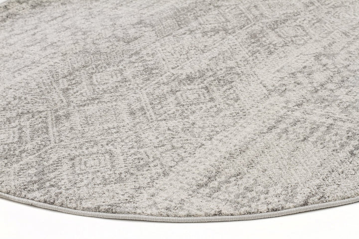 Zelda Silver Grey Round Rug