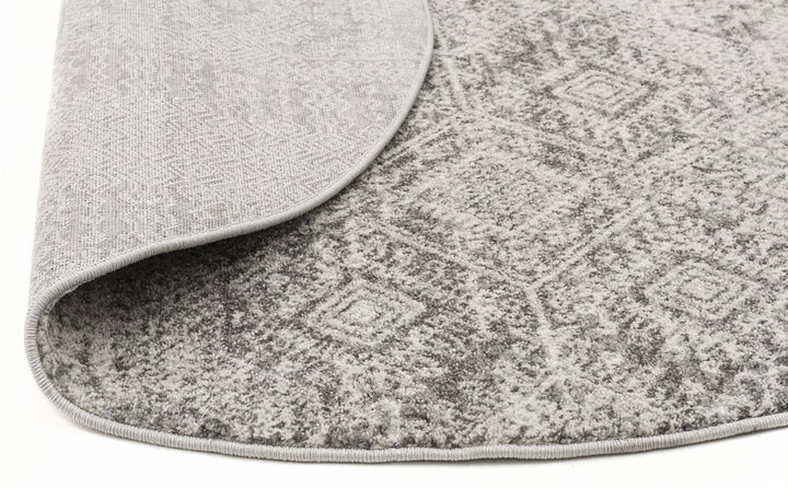 Zelda Silver Grey Round Rug