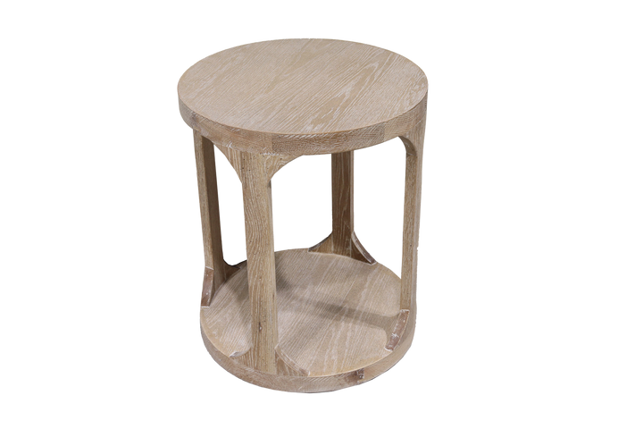 round oak side table