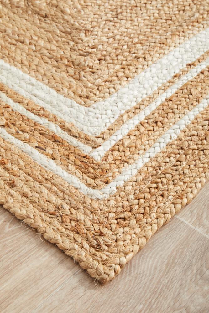 Noosa Natural Border Runner Rug