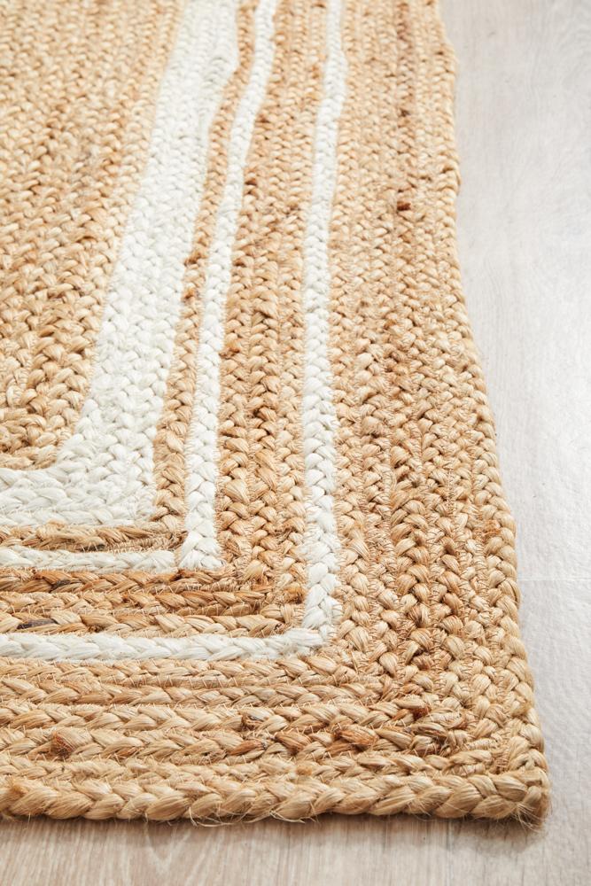 Noosa Natural Border Runner Rug