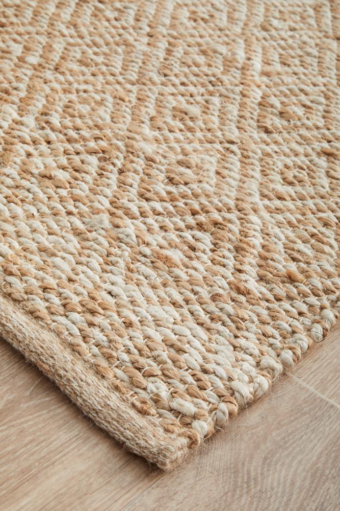 Noosa Natural Diamond Weave Runner Rug