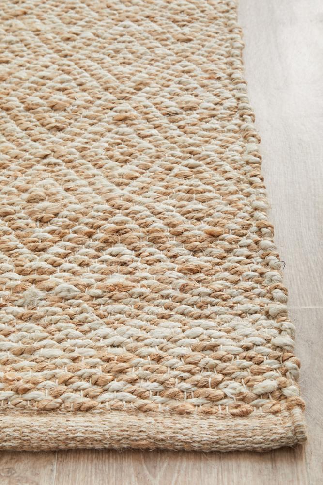 Noosa Natural Diamond Weave Runner Rug