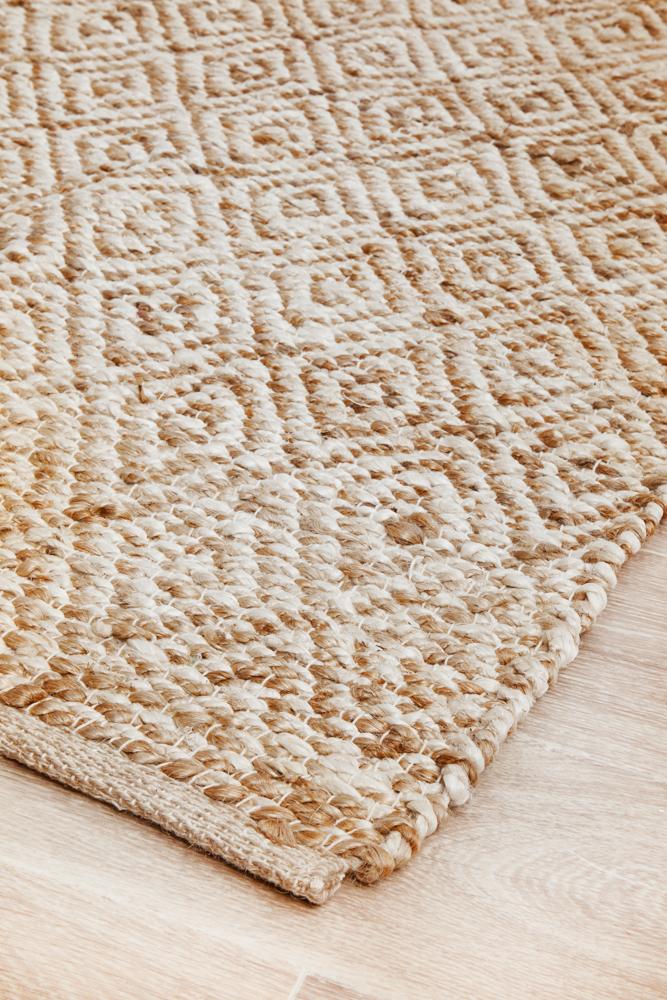 Noosa Natural Diamond Weave Rug