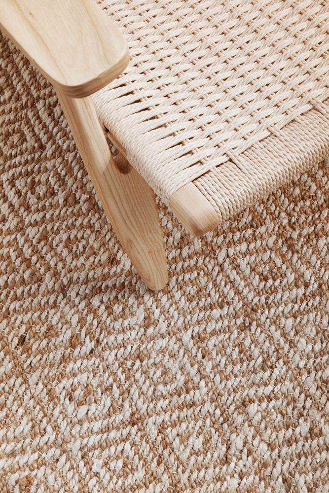 Noosa Natural Diamond Weave Rug