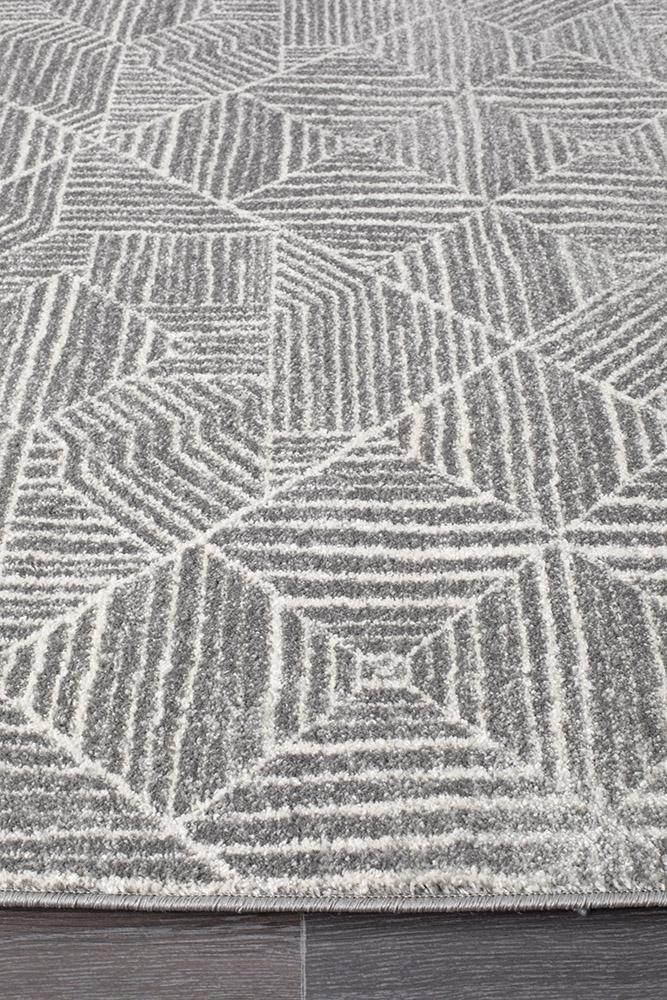 Oasis Kenza Contemporary Silver Runner Rug