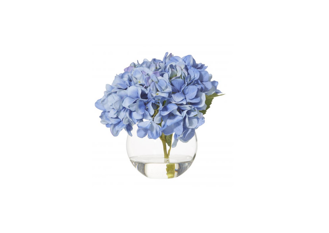 Hydrangea In Sphere Vase 23cm