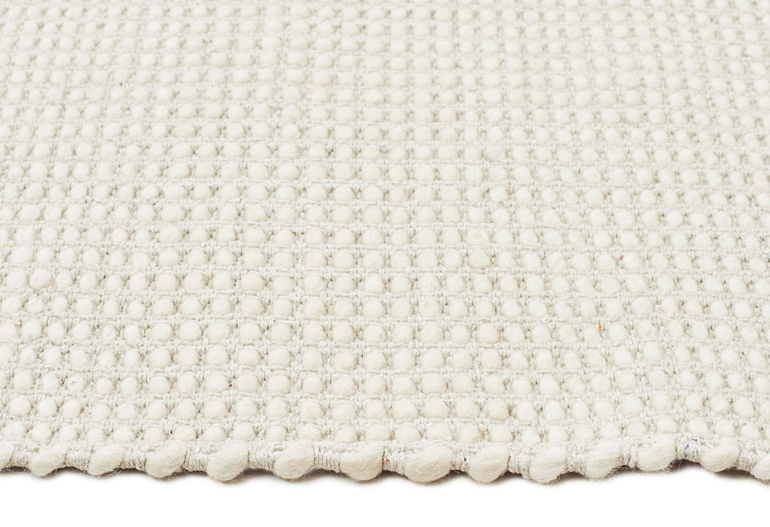 Carlos Felted Wool Rug White Natural