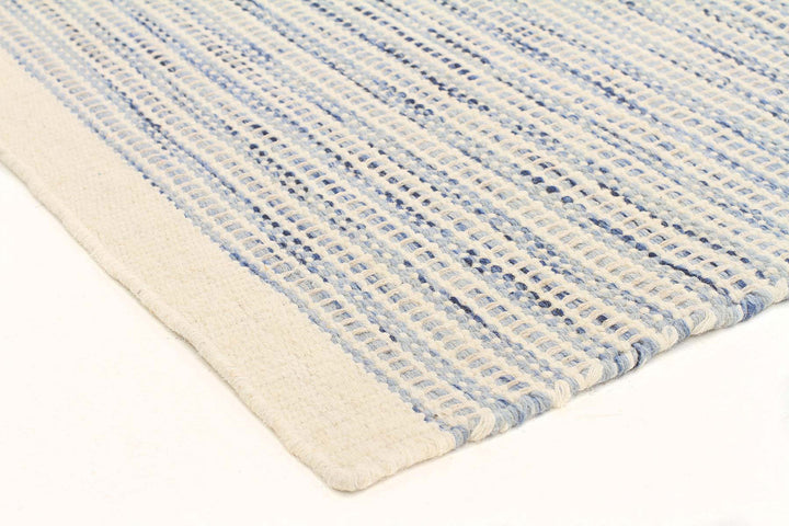 Madras Blue Flat Weave Rug