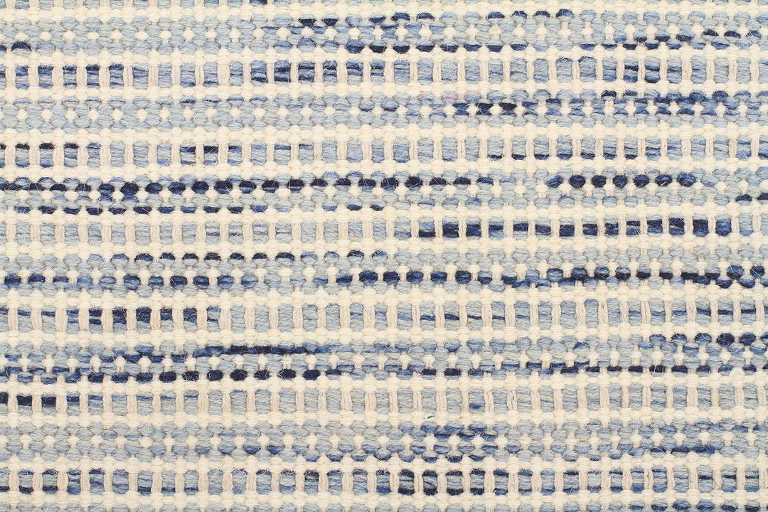 Madras Blue Flat Weave Rug