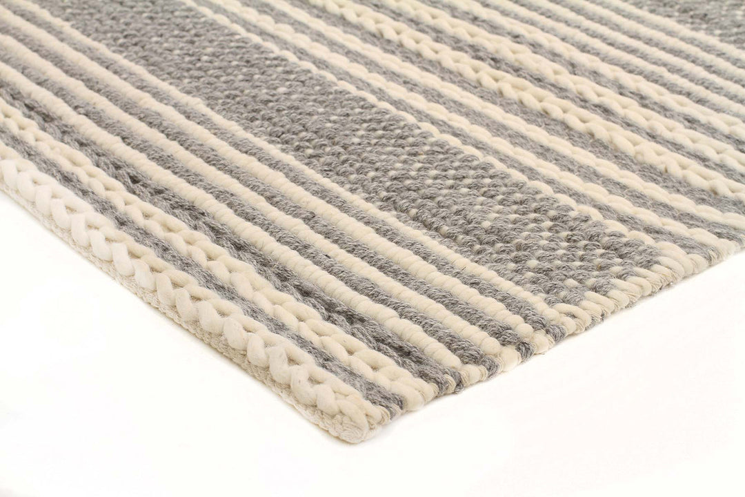 Hellena Braied Silver Felted Wool Rug