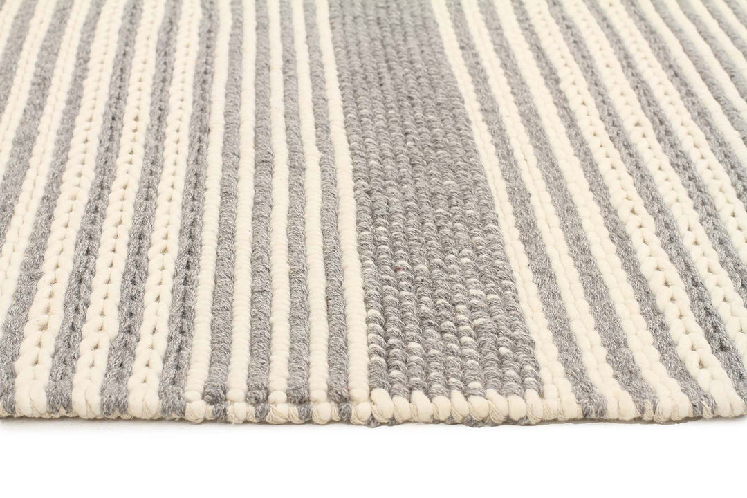 Hellena Braied Silver Felted Wool Rug