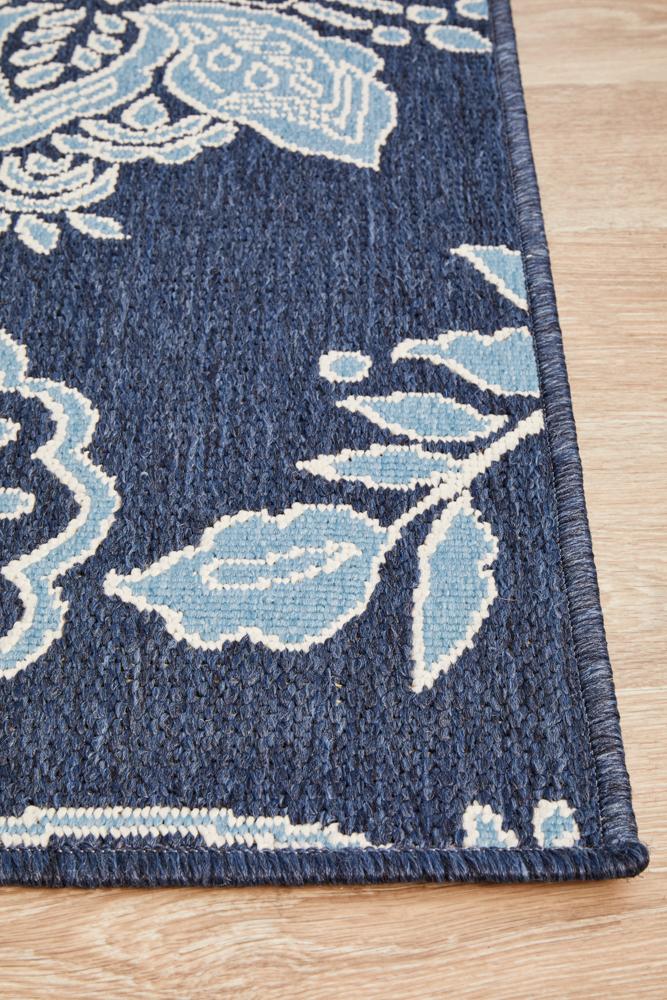 Hummingbird Navy Rug