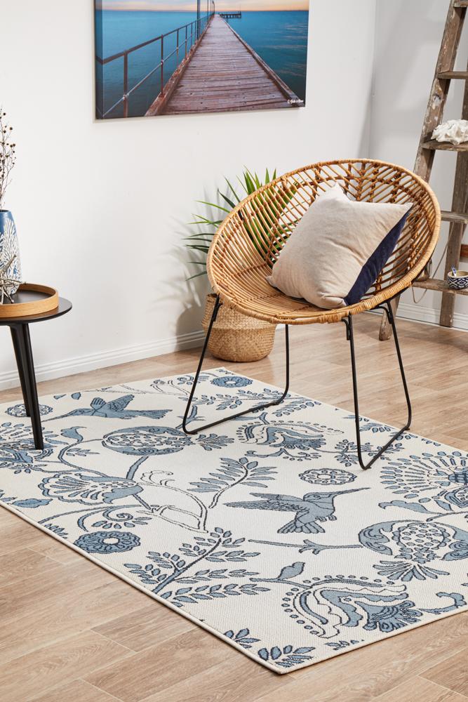 Hummingbird White Rug