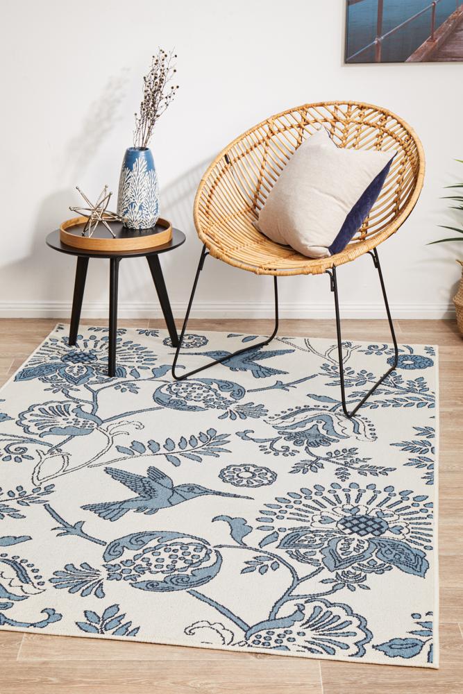 Hummingbird White Rug