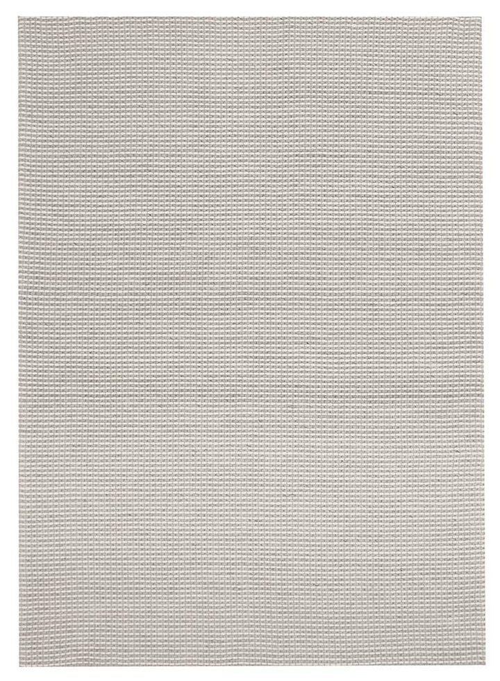 Oskar Felted Wool Striped Rug Grey White