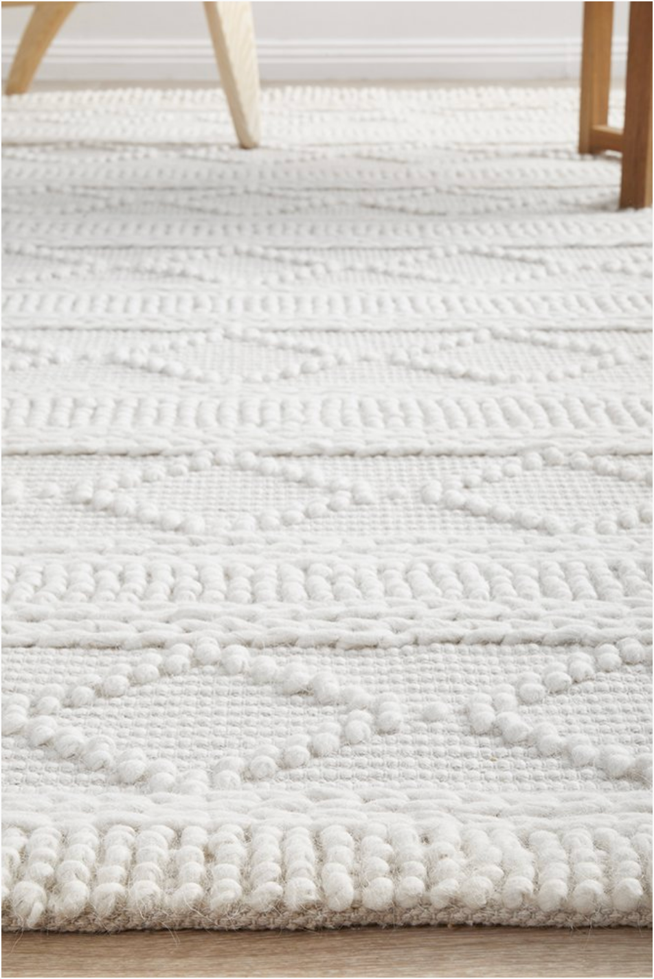 Zoe Wool Rug In White