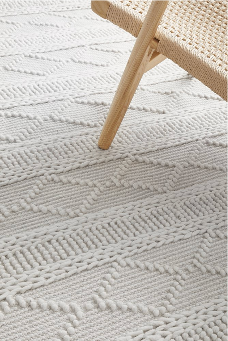 Zoe Wool Rug In White