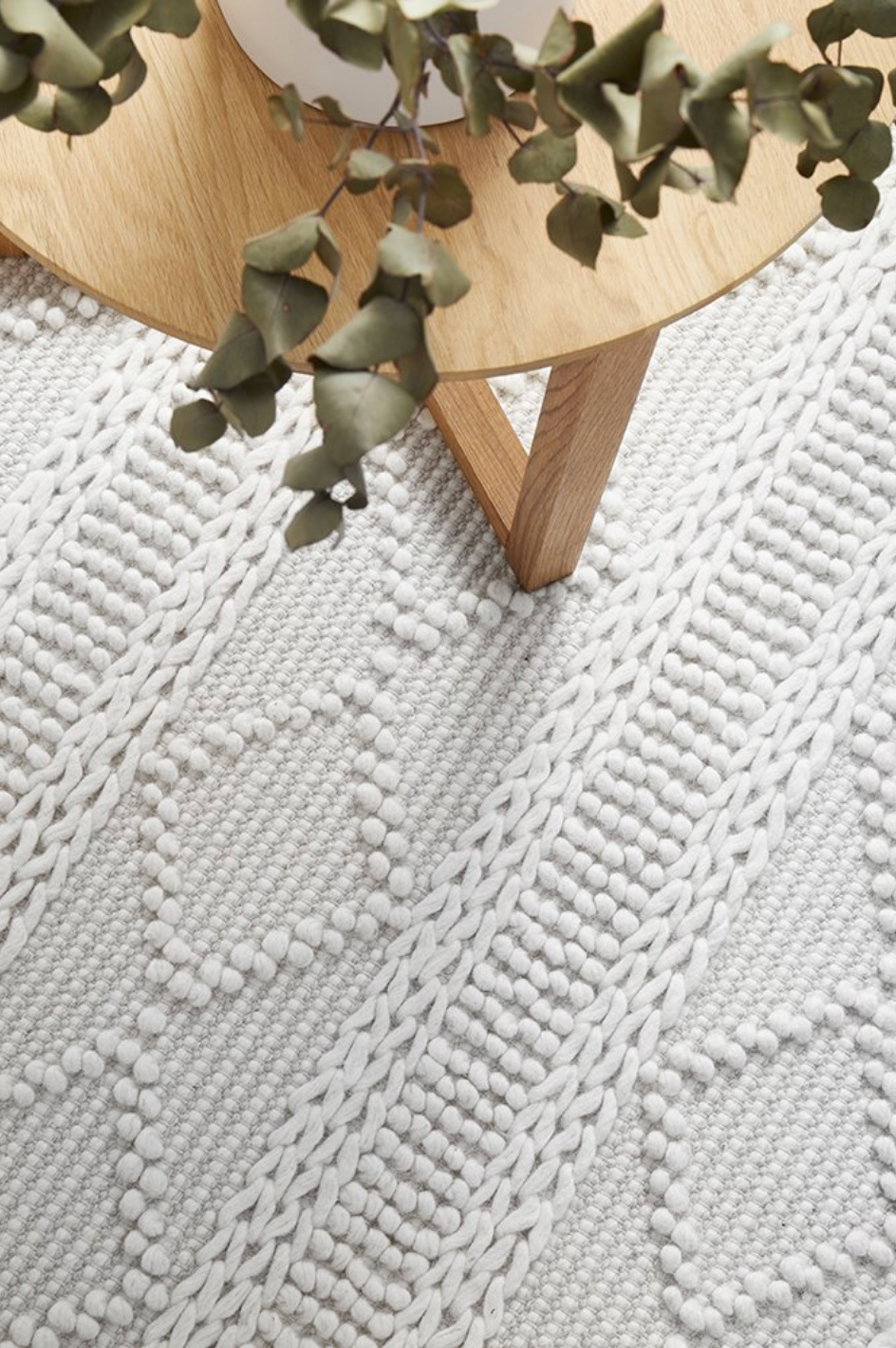 Zoe Wool Rug In White