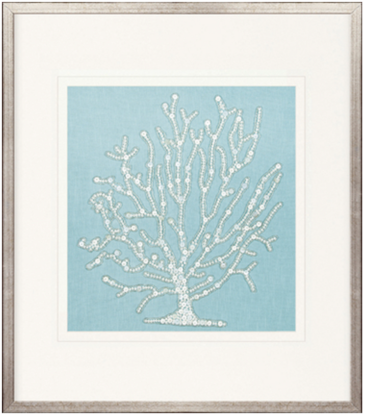 Coral Motif Iii Pale Blue