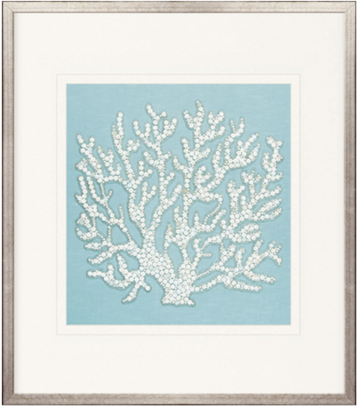 Coral Motif Iv Pale Blue