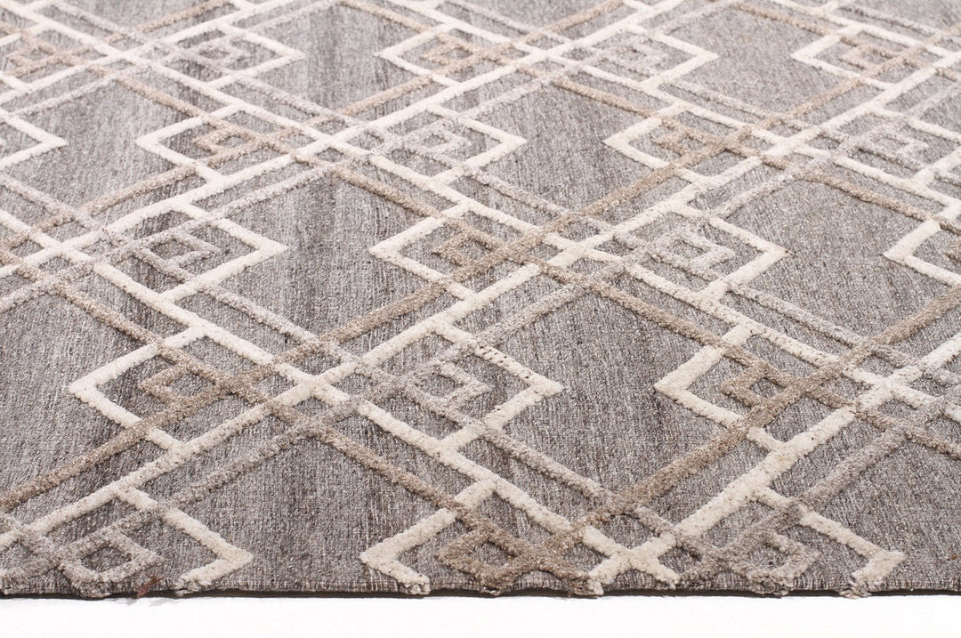 Winter Silver Stream Modern Rug