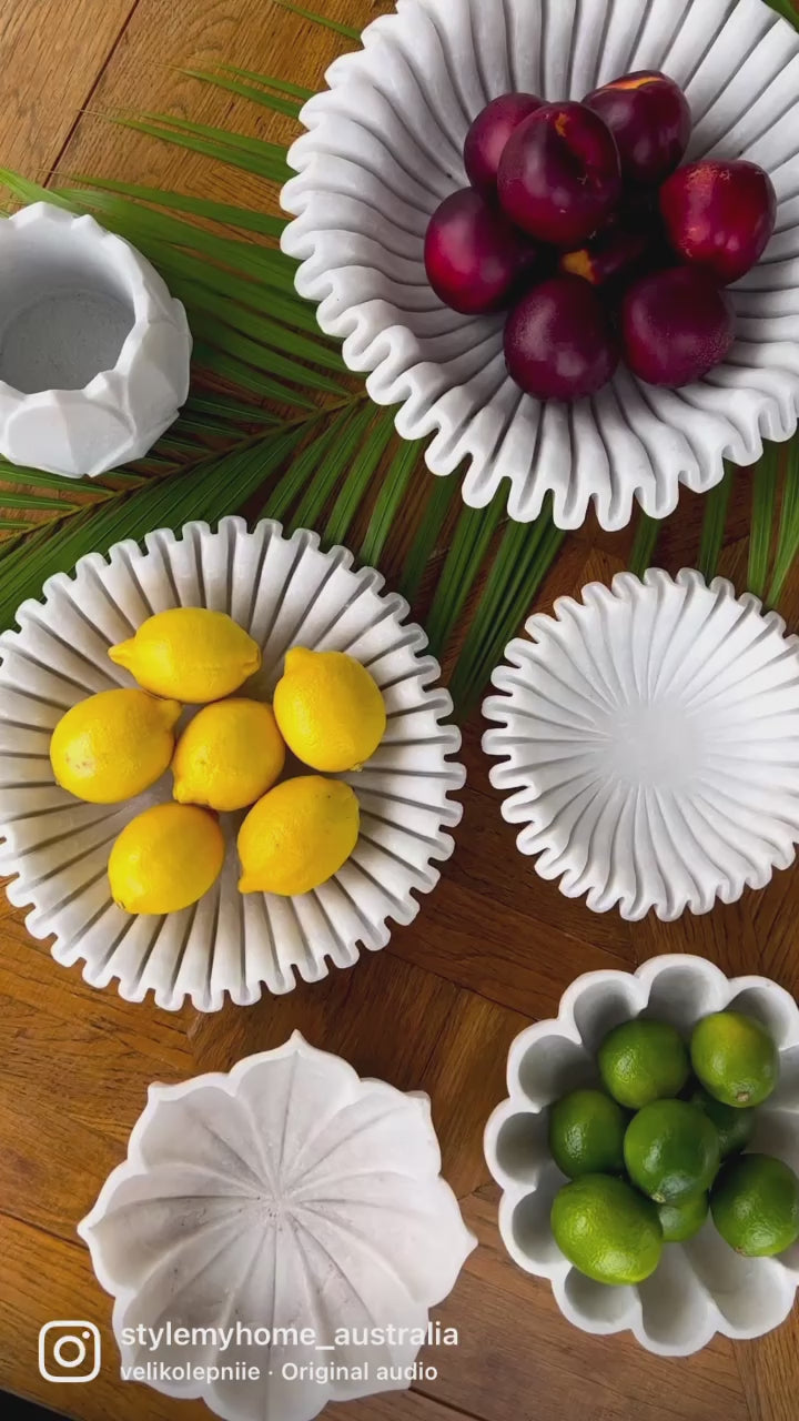 Ruffle Marble Bowl