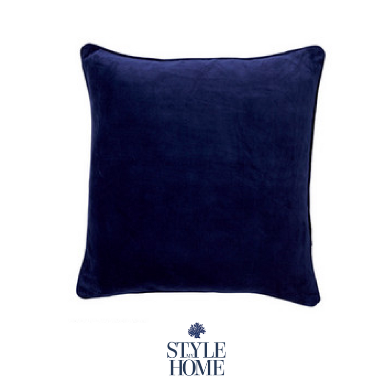 Velvet Cushion Navy 60 X 60cm